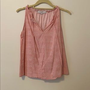 Pink loft blouse with tie front